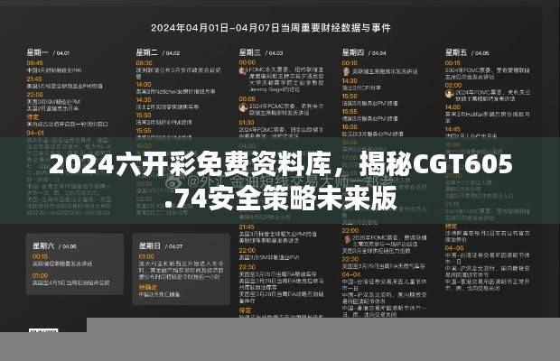 2024六开彩免费资料库,揭秘CGT605.74安全策略未来版