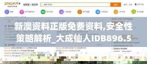 新澳资料正版免费资料,安全性策略解析_大成仙人IDB896.54