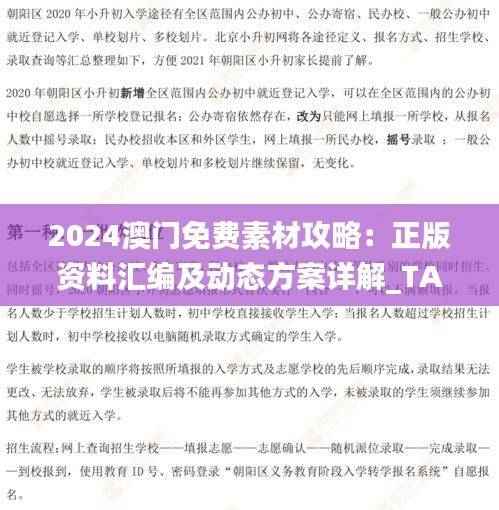 2024澳门免费素材攻略:正版资料汇编及动态方案详解_TAZ165.68亲和版