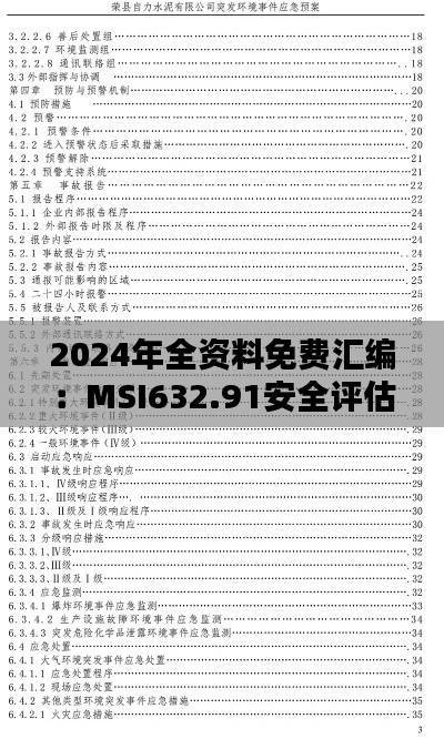 2024年全资料免费汇编：MSI632.91安全评估策略专版