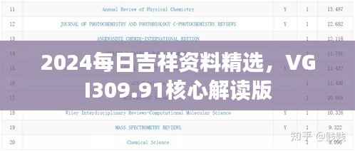 2024每日吉祥资料精选,VGI309.91核心解读版