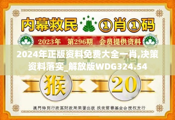 2024年正版资料免费大全一肖,决策资料落实_解放版WDG324.54