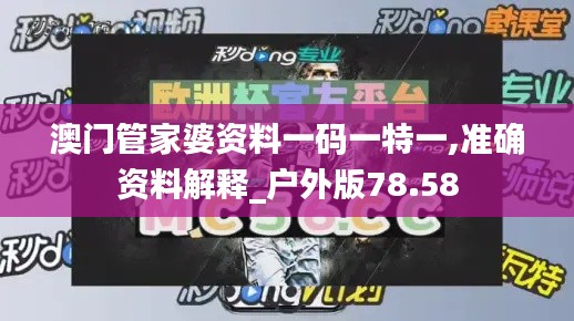 澳门管家婆资料一码一特一,准确资料解释_户外版78.58