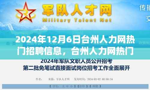 台州人力网热门招聘信息解析,聚焦未来职场趋势(2024年12月6日)