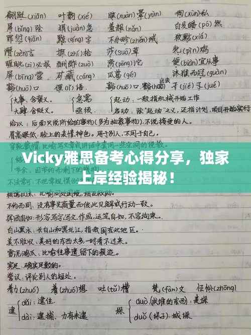 Vicky雅思备考心得分享，独家上岸经验揭秘！