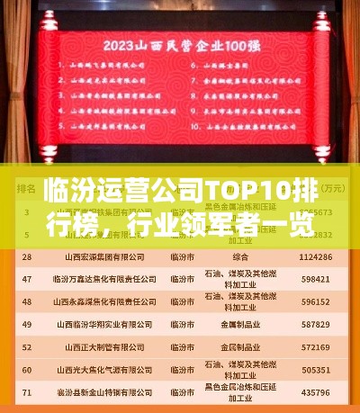 临汾运营公司TOP10排行榜,行业领军者一览