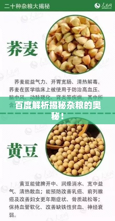 百度解析揭秘杂粮的奥秘!